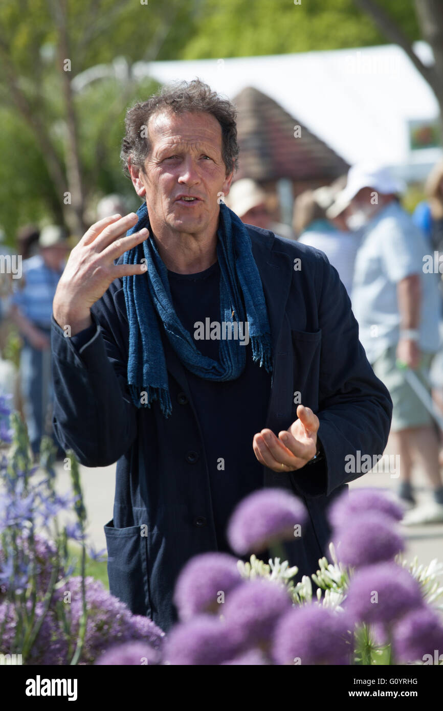 Monty Don BBC d'enregistrement au monde jardiniers RHS Show Malvern Banque D'Images