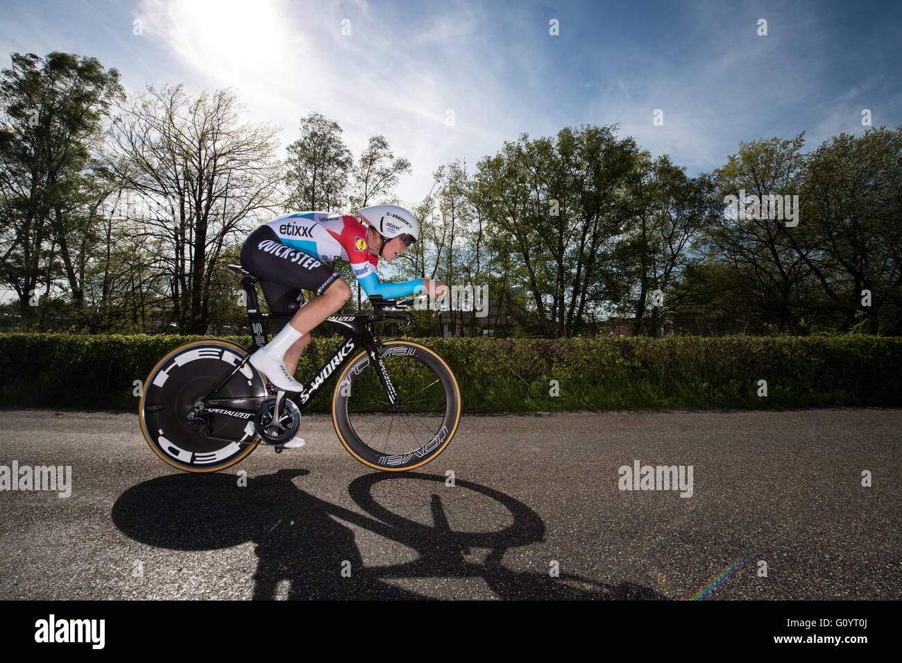 Apeldoorn, aux Pays-Bas. 06 mai, 2016. Giro d'Italia 1 étape contre-la-montre individuel. Bob Jungels. Team Quick Step. Credit : Action Plus Sport/Alamy Live News Banque D'Images