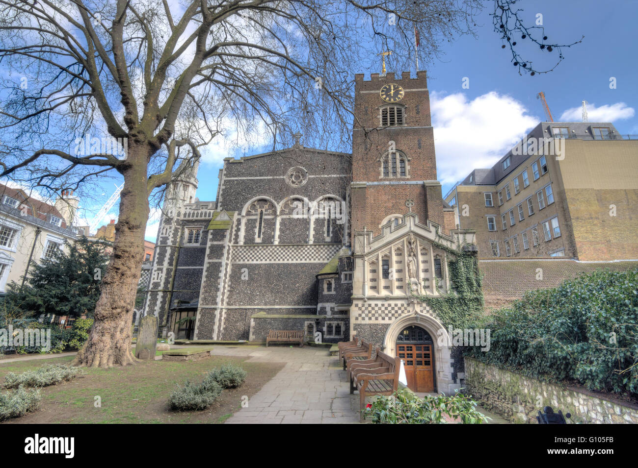 La grande église St Bartholemew, Londres Banque D'Images