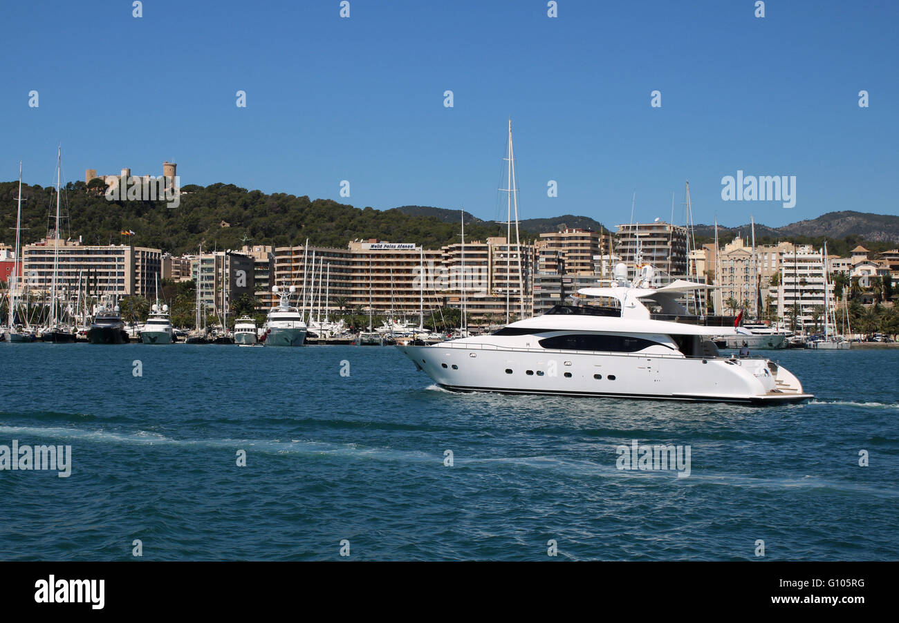 Images de Palma combiné International Boat Show 2016 / Palma Superyacht Show 2016 - motor yacht 'Quo Vadis' 27.5m, construit en 2009 Banque D'Images