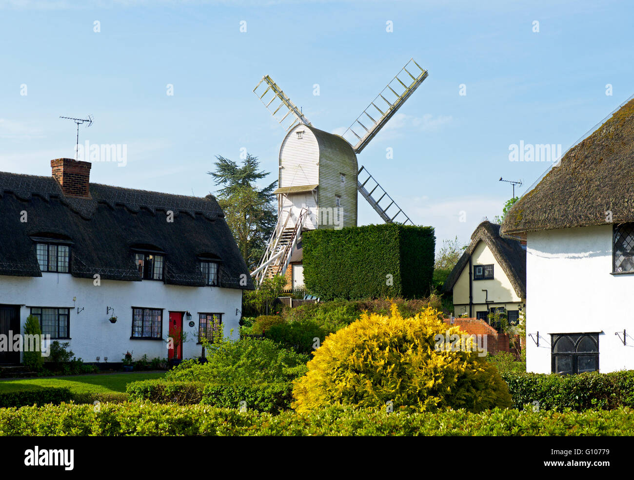 Moulin dans le village de Finchingfield, Essex, Angleterre, Royaume-Uni Banque D'Images
