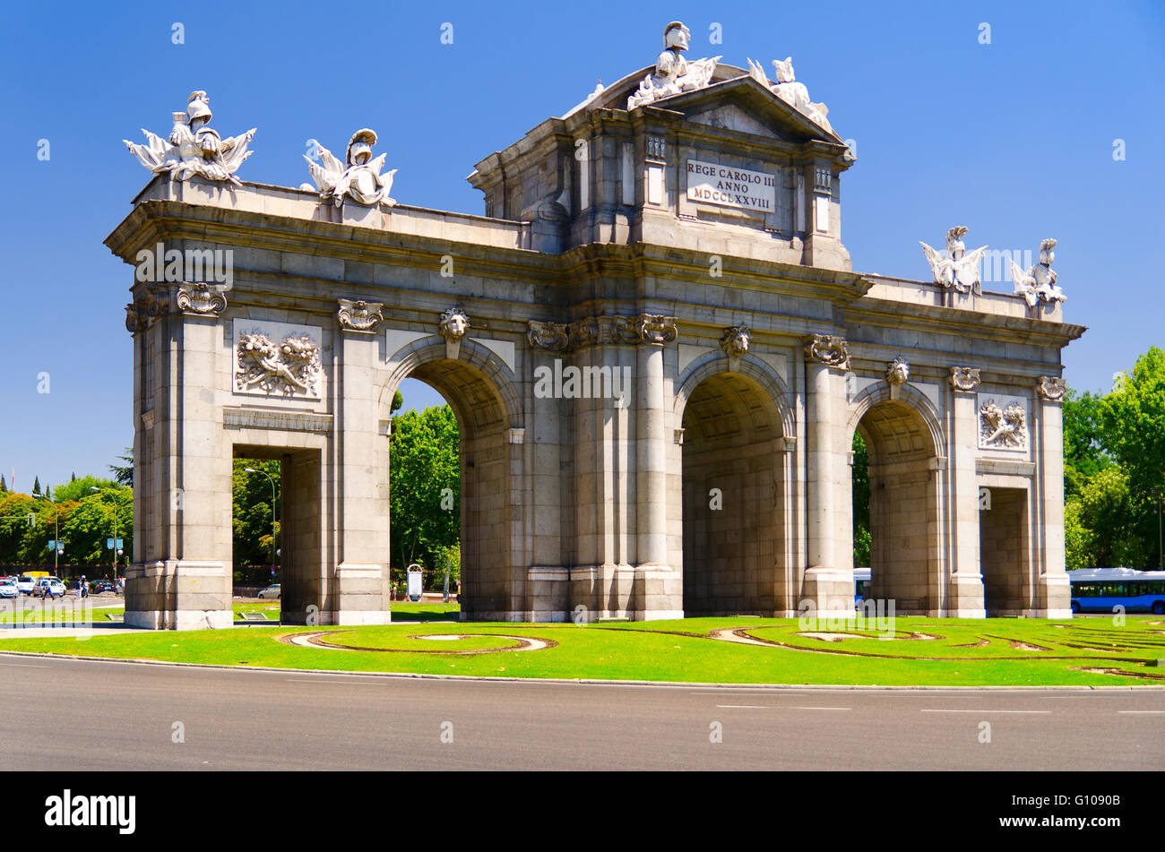 Vue de la rue de Madrid Banque D'Images