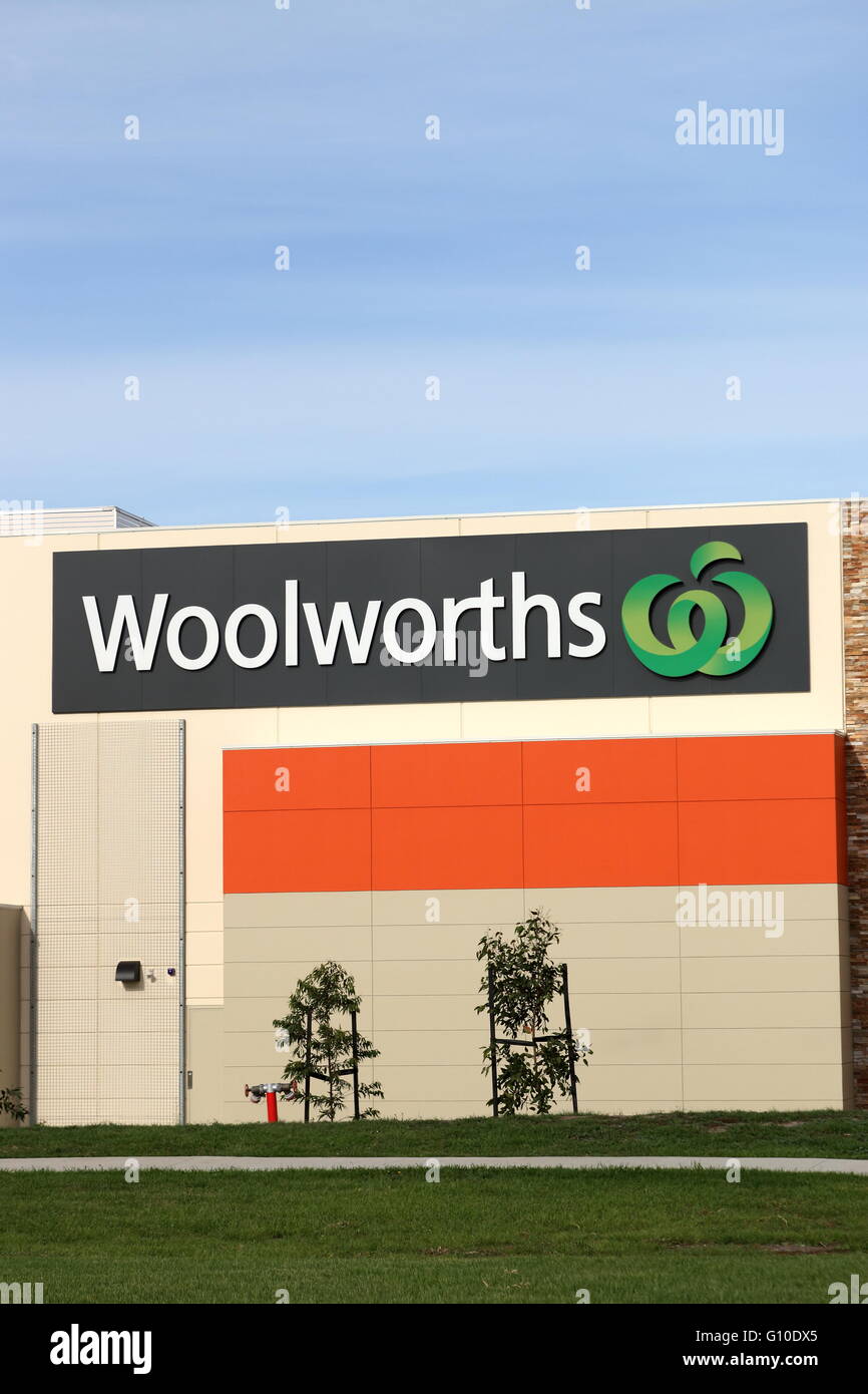 Woolworths - l'un des plus grands supermarchés australiens Banque D'Images