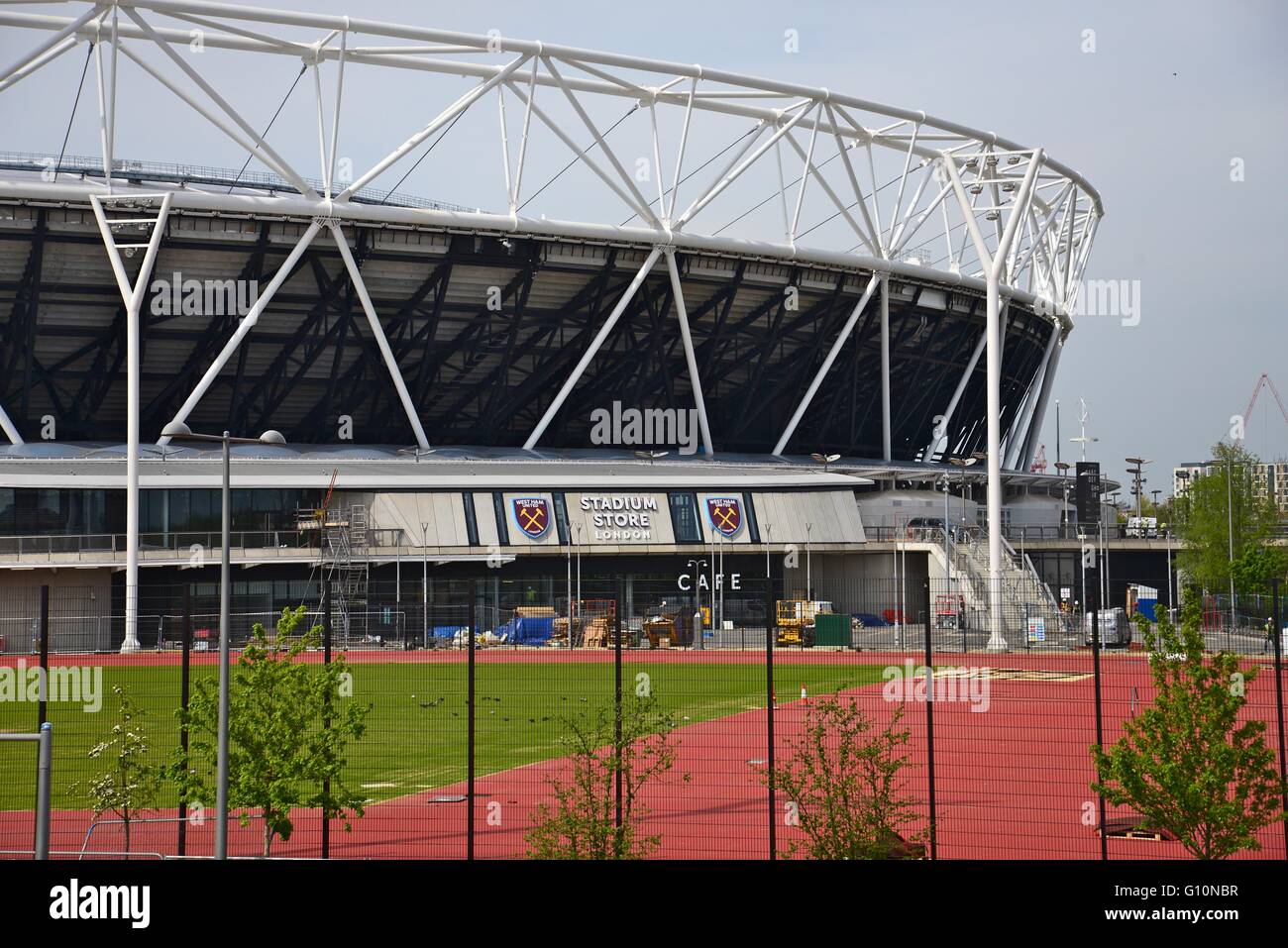 West Ham United Football Stadium au Stade Olympique, Stratford, London, England, UK Banque D'Images