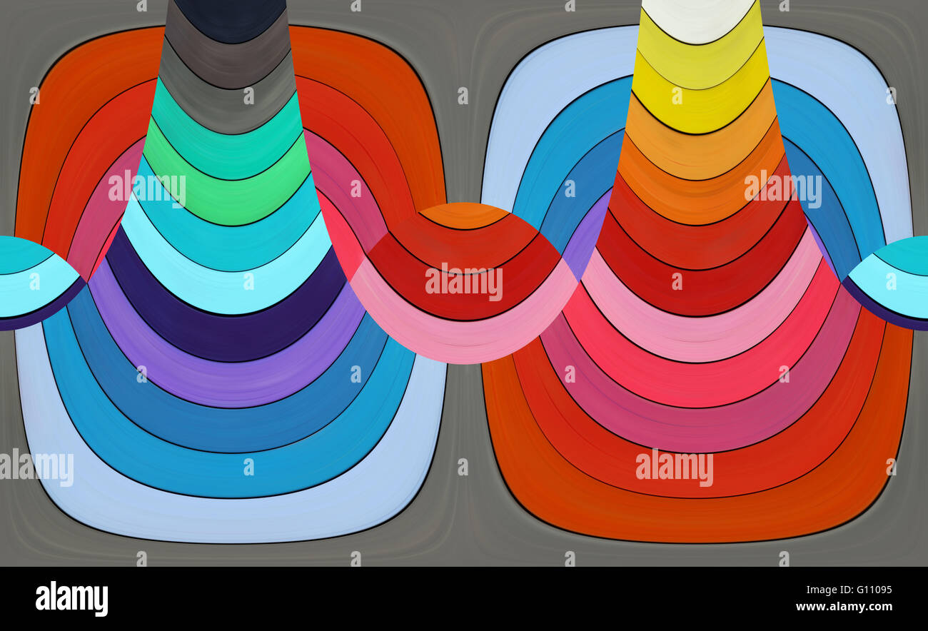 Composition abstraite - Formes - couleurs du spectre coloré Banque D'Images