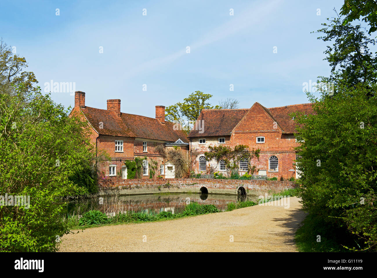 Moulin de Flatford, une propriété du National Trust, à Essex, Angleterre, Flatford UK Banque D'Images