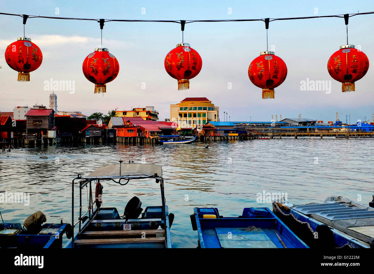 Chew Jetty, George Town, Penang, Malaisie Banque D'Images