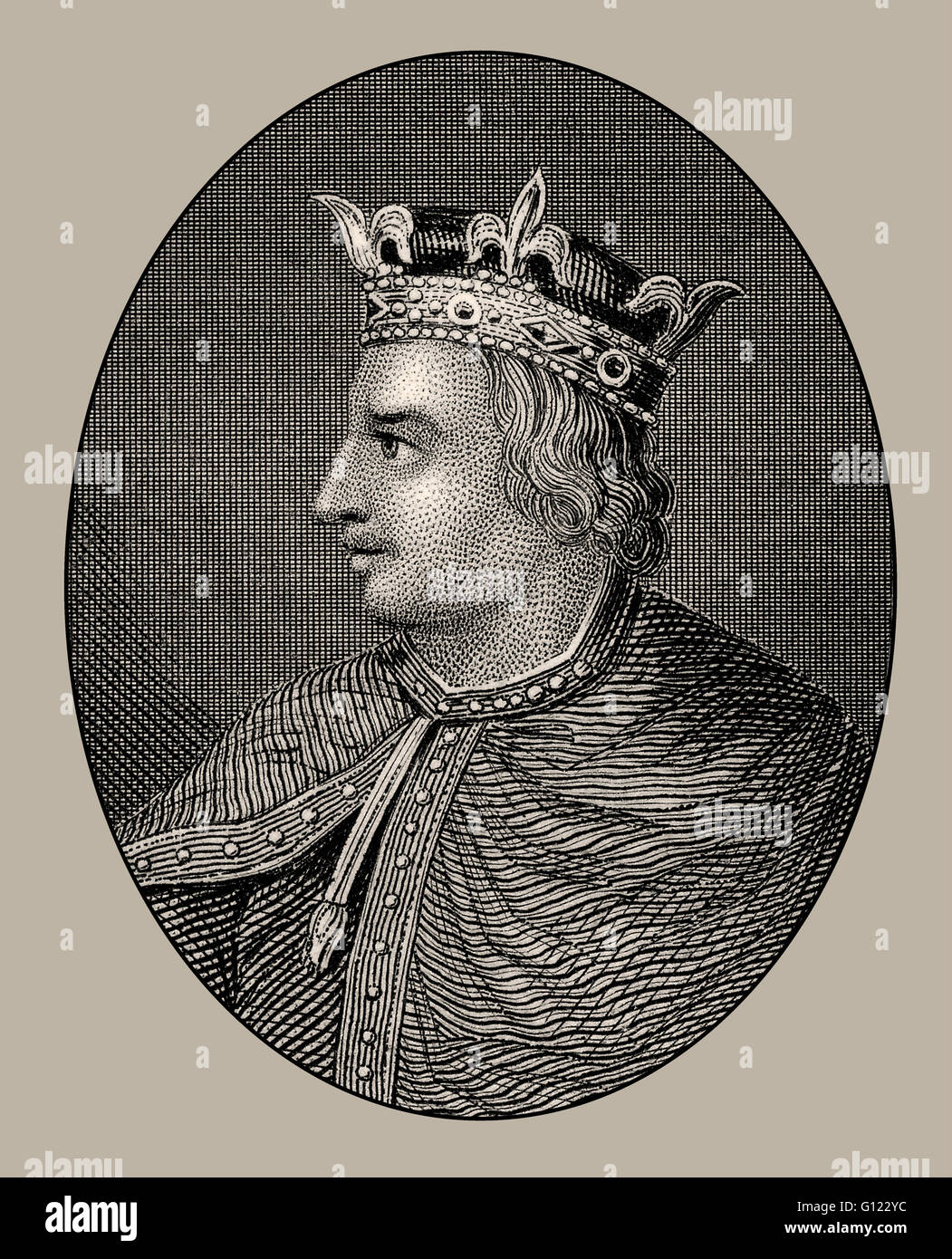 Henry II, ou FitzEmpress Curtmantle Henry Henry, ou Henri Plantagenêt, 1133 - 1189, le comte d'Anjou, comte du Maine, duc de Norm Banque D'Images