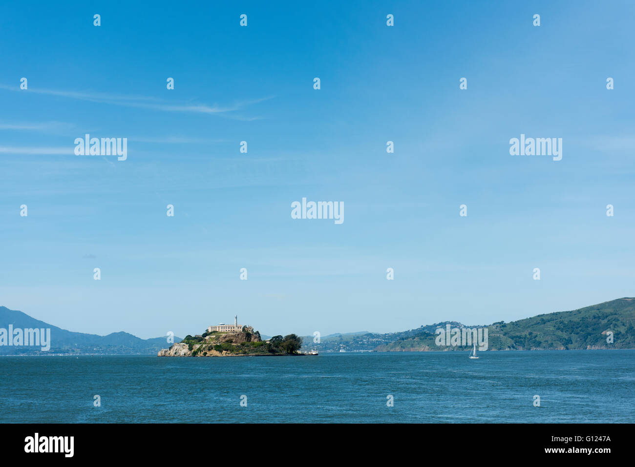 L'île d'Alcatraz à San Francisco, Californie, USA Banque D'Images