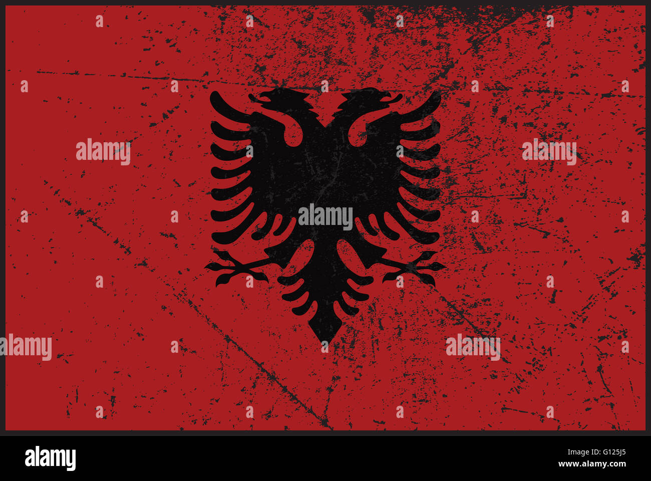Un grunged design drapeau Albanie Banque D'Images Un grunged design drapeau Albanie Banque D'Images