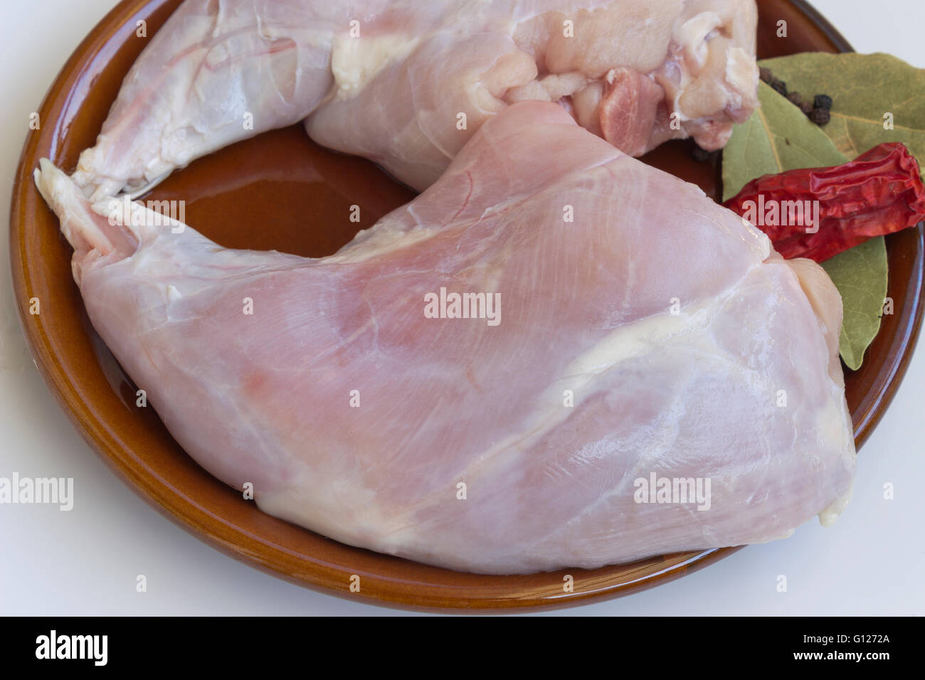 Lapins de viande Banque D'Images