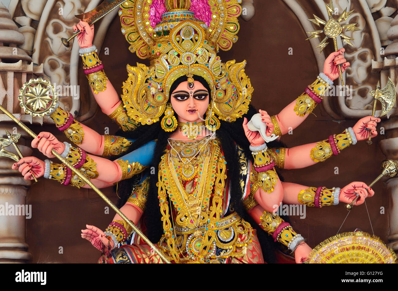 Durga Puja festival, Kolkata, West Bengal, India Banque D'Images