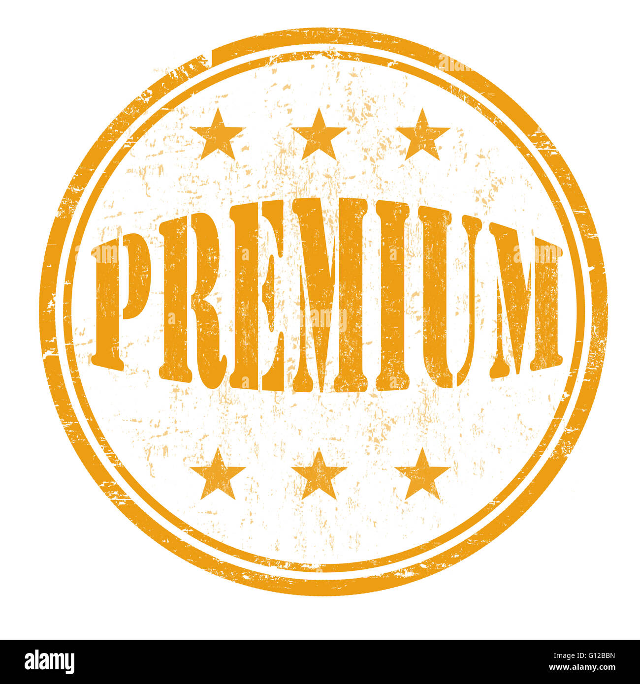 Grunge Premium tampons sur fond blanc , vector illustration Banque D'Images