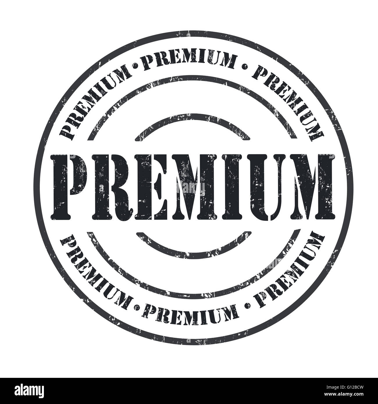 Grunge Premium tampons sur fond blanc , vector illustration Banque D'Images