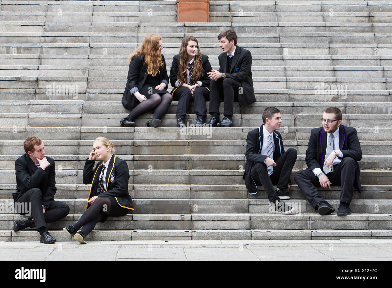 'L'école les enfants bénéficiant d'enseignements et de l'étude Banque D'Images