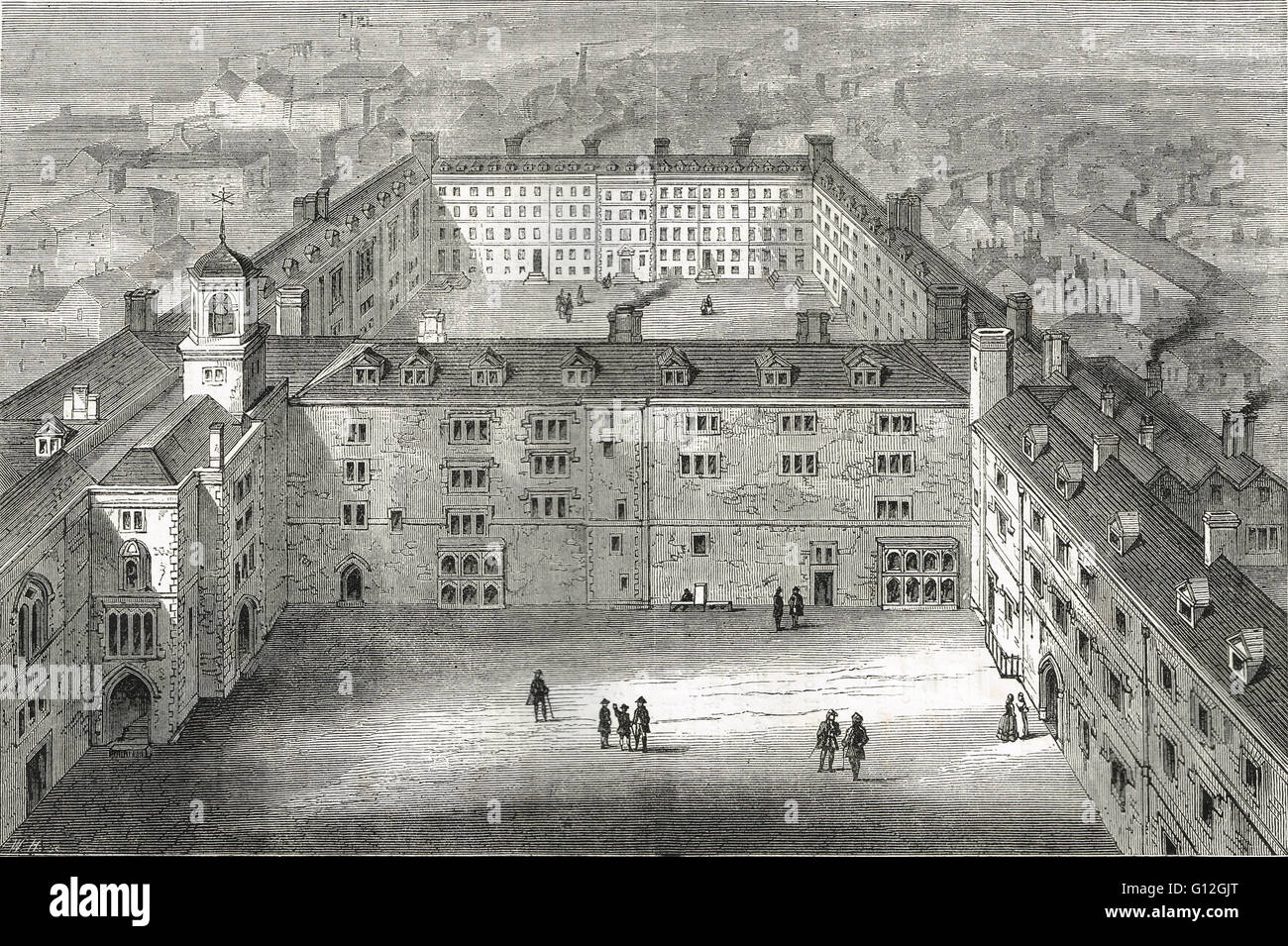 Bridewell Prison reconstruite après le Grand Incendie de Londres Banque D'Images