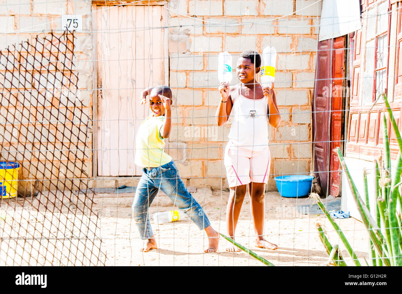 Bhambayi règlement dans le canton à l'Inanda au nord de Durban Banque D'Images