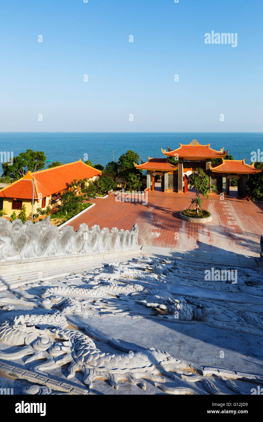 L'Asie du Sud, Vietnam, Phu Quoc Island, Thien Vien Truc Lam Ho temple Banque D'Images