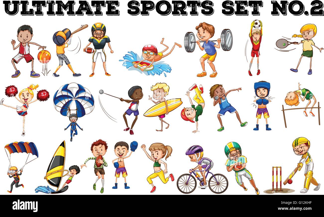 Divers genre d'illustration sport Illustration de Vecteur