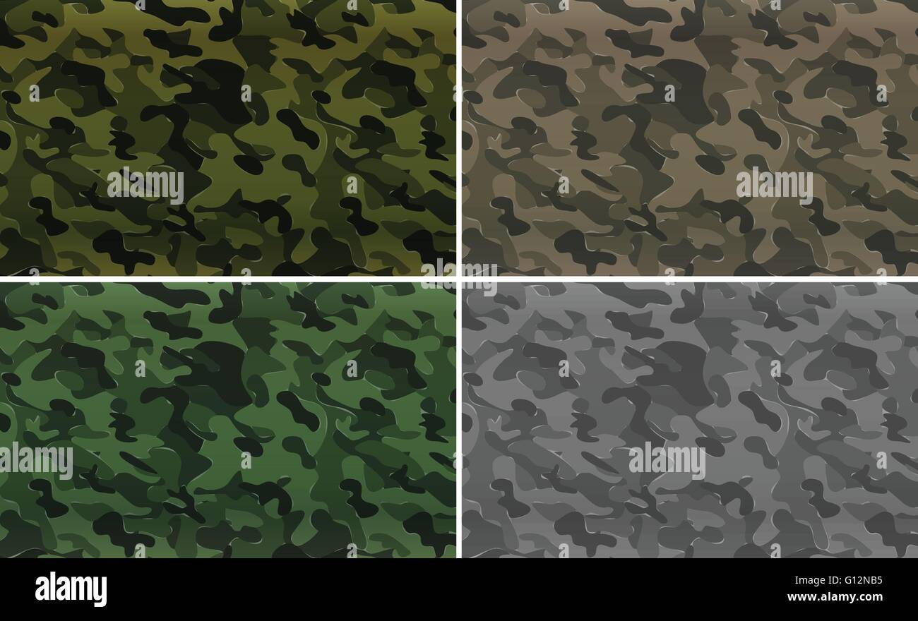 Camouflage avec illustration thème militaire Illustration de Vecteur