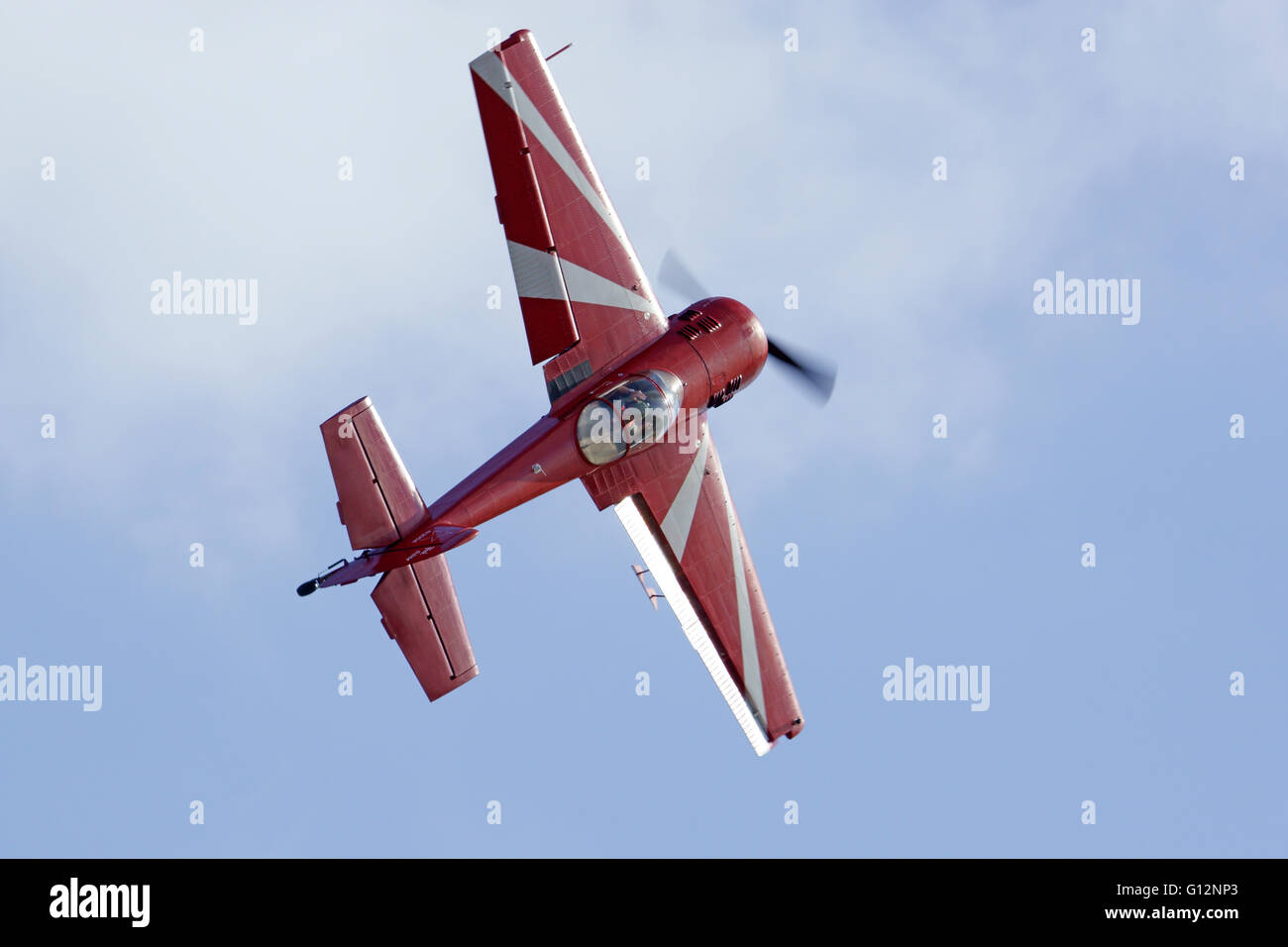 Vintage avion YAK Russe stunt avion à Planes of Fame 2016 Air Show à Chino, Californie Banque D'Images