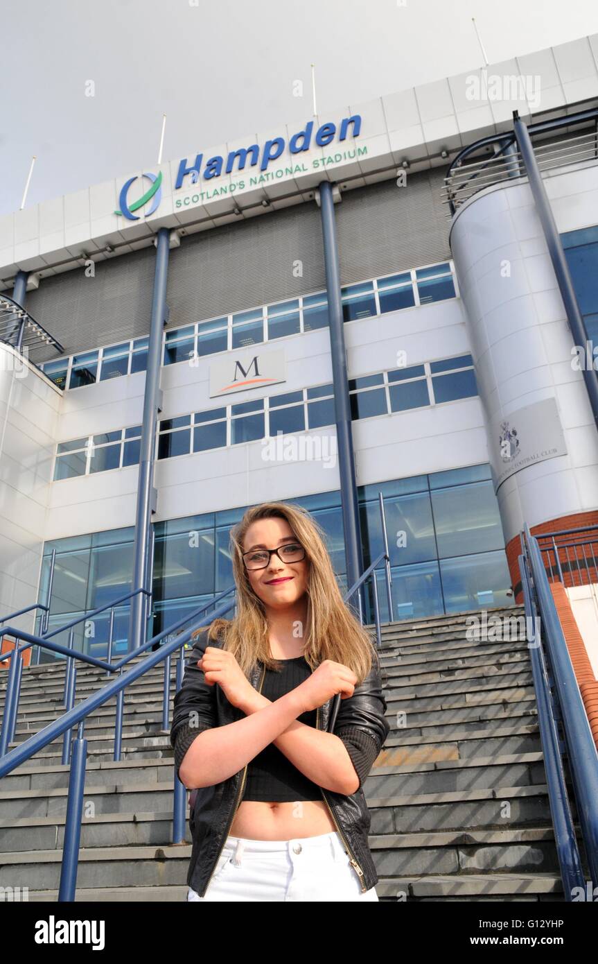 Auditions X Factor 2016 à Hampden Park, Glasgow comprend : Alesha Kennedy, de Hamilton 16 Où : Glasgow, Royaume-Uni Quand : 07 Avr 2016 Banque D'Images