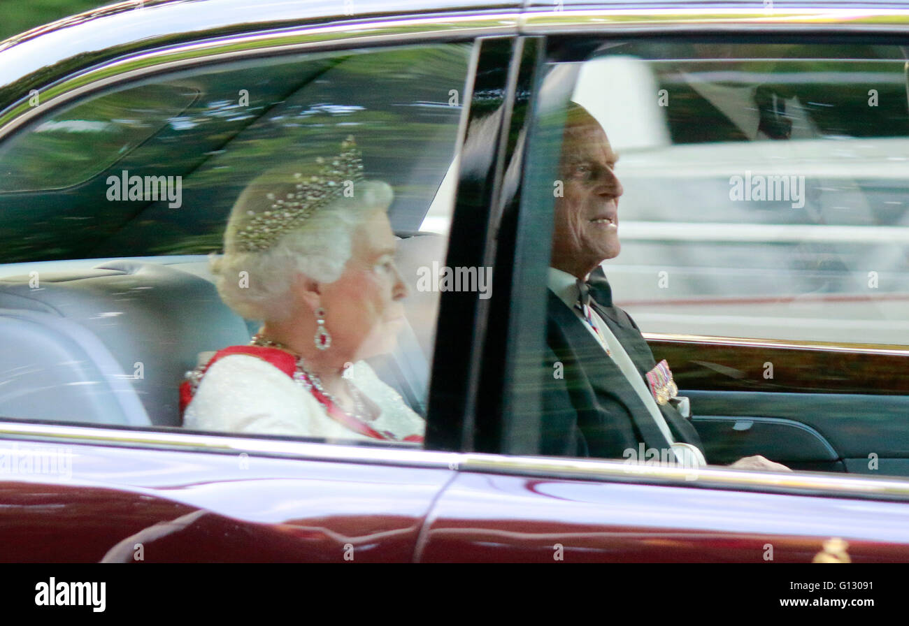 La reine Elizabeth II, le prince Philip - Besuch der Britischen Koenigign à Berlin, juin 2015, Berlin. Banque D'Images