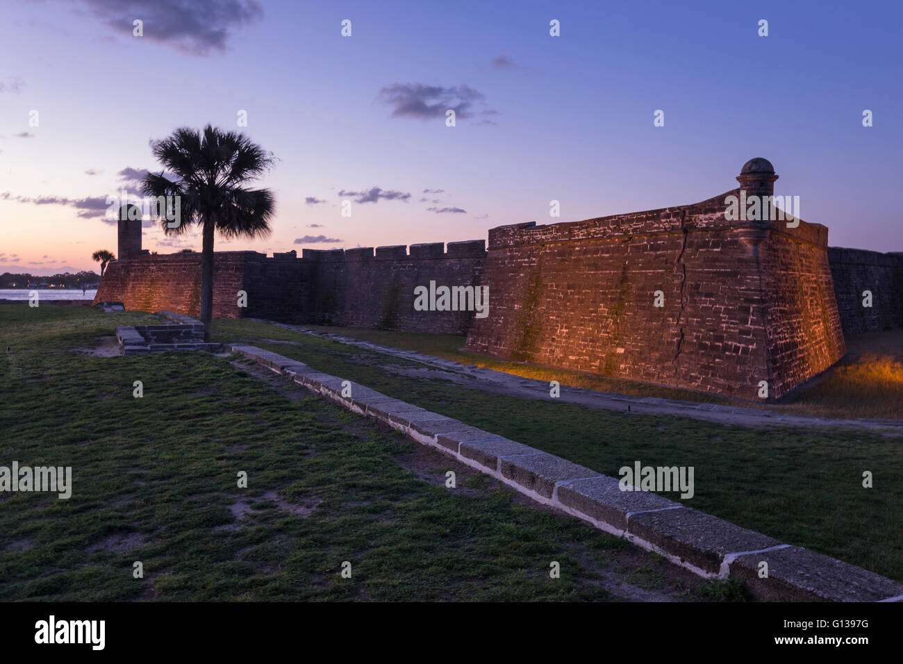 CASTILLO DE SAN MARCOS NATIONAL MONUMENT SAINT AUGUSTINE EN FLORIDE USA Banque D'Images