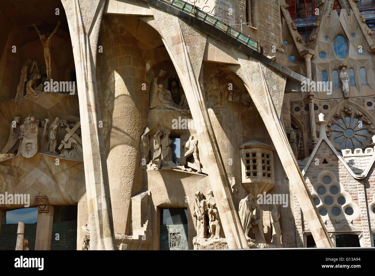 Détail, Passion façade. La basilique et l'Église expiatoire de la