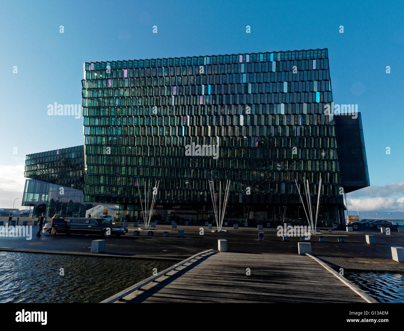 Harpa Concert Hall et centre de conférences, Reykjavik, Islande Banque D'Images