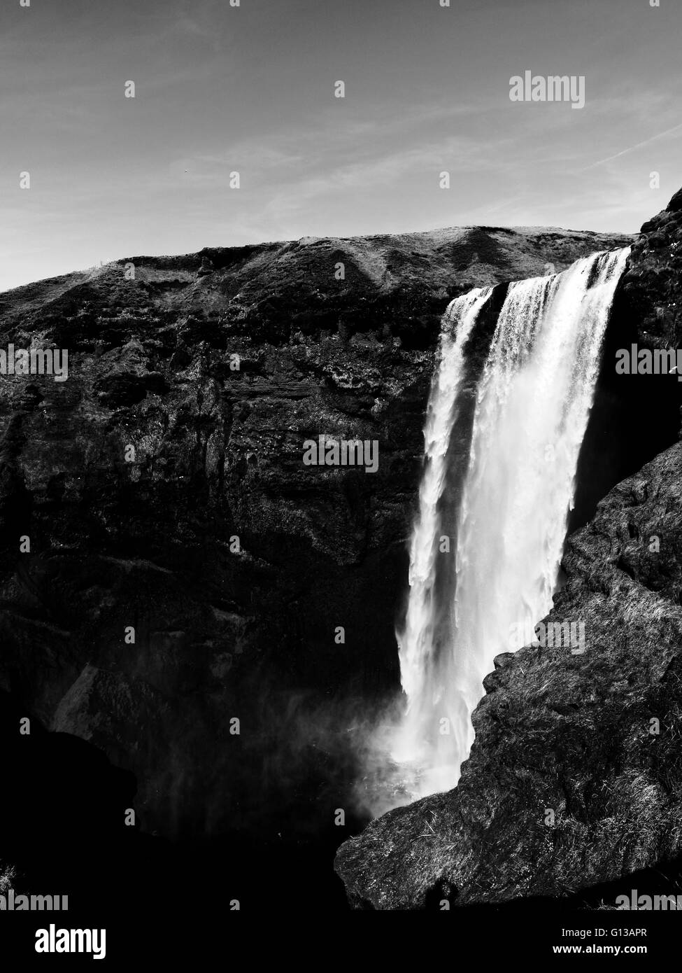 Cascade de Skogafoss, Islande Banque D'Images