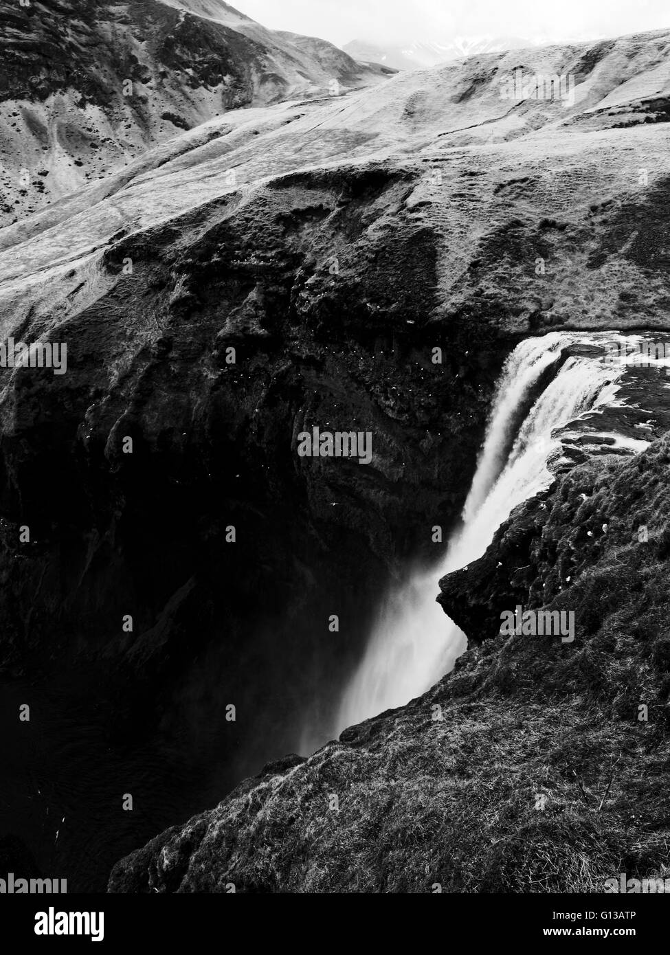 Cascade de Skogafoss, Islande Banque D'Images