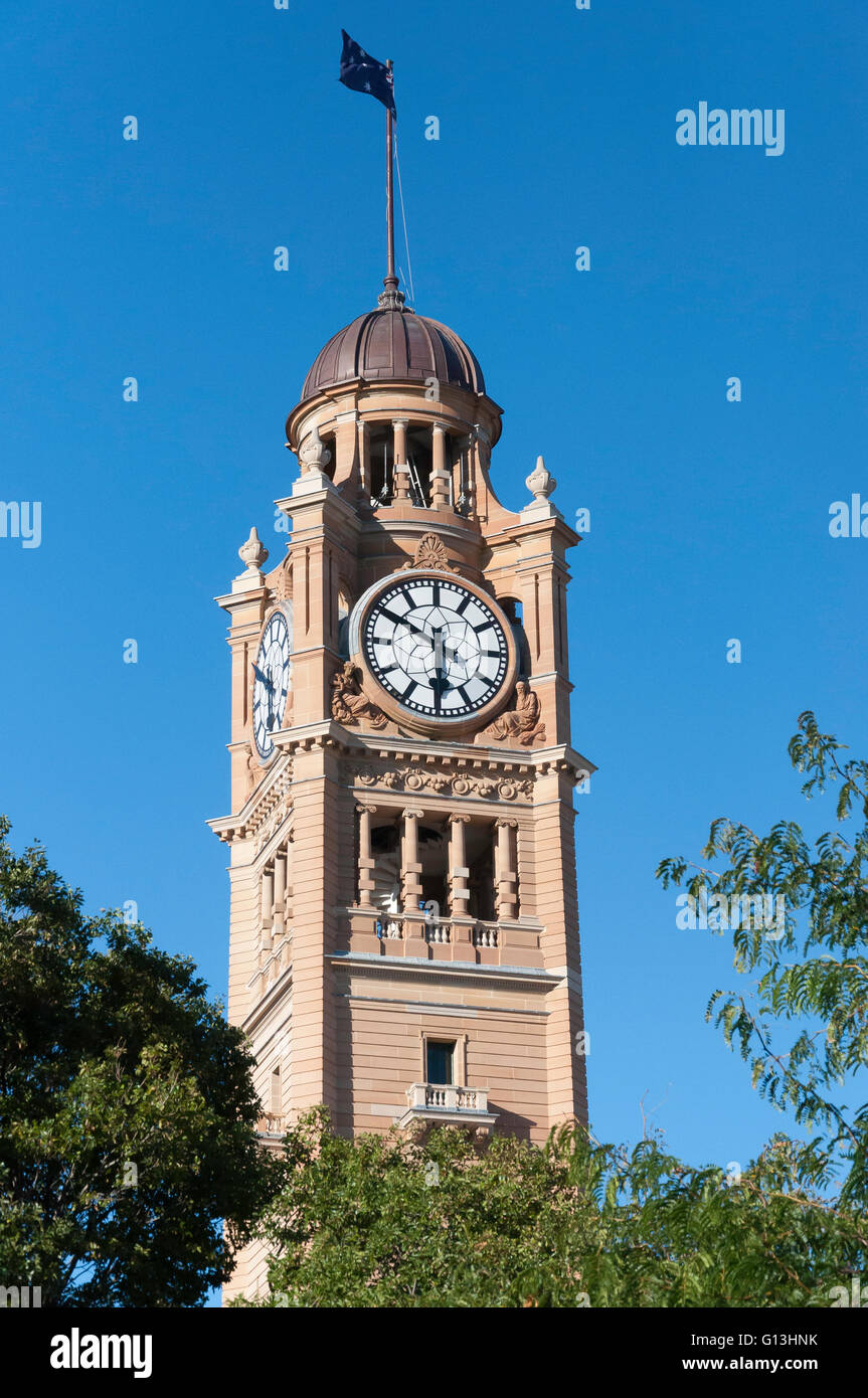 La gare centrale de l'horloge, Place de la gare, Haymarket, Sydney, New South Wales, Australia Banque D'Images