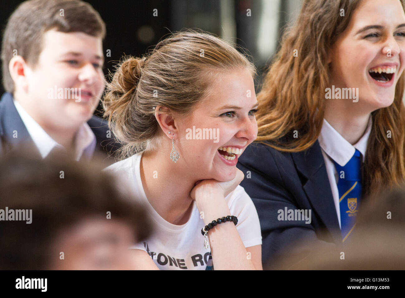 'L'école les enfants bénéficiant d'enseignements et de l'étude Banque D'Images