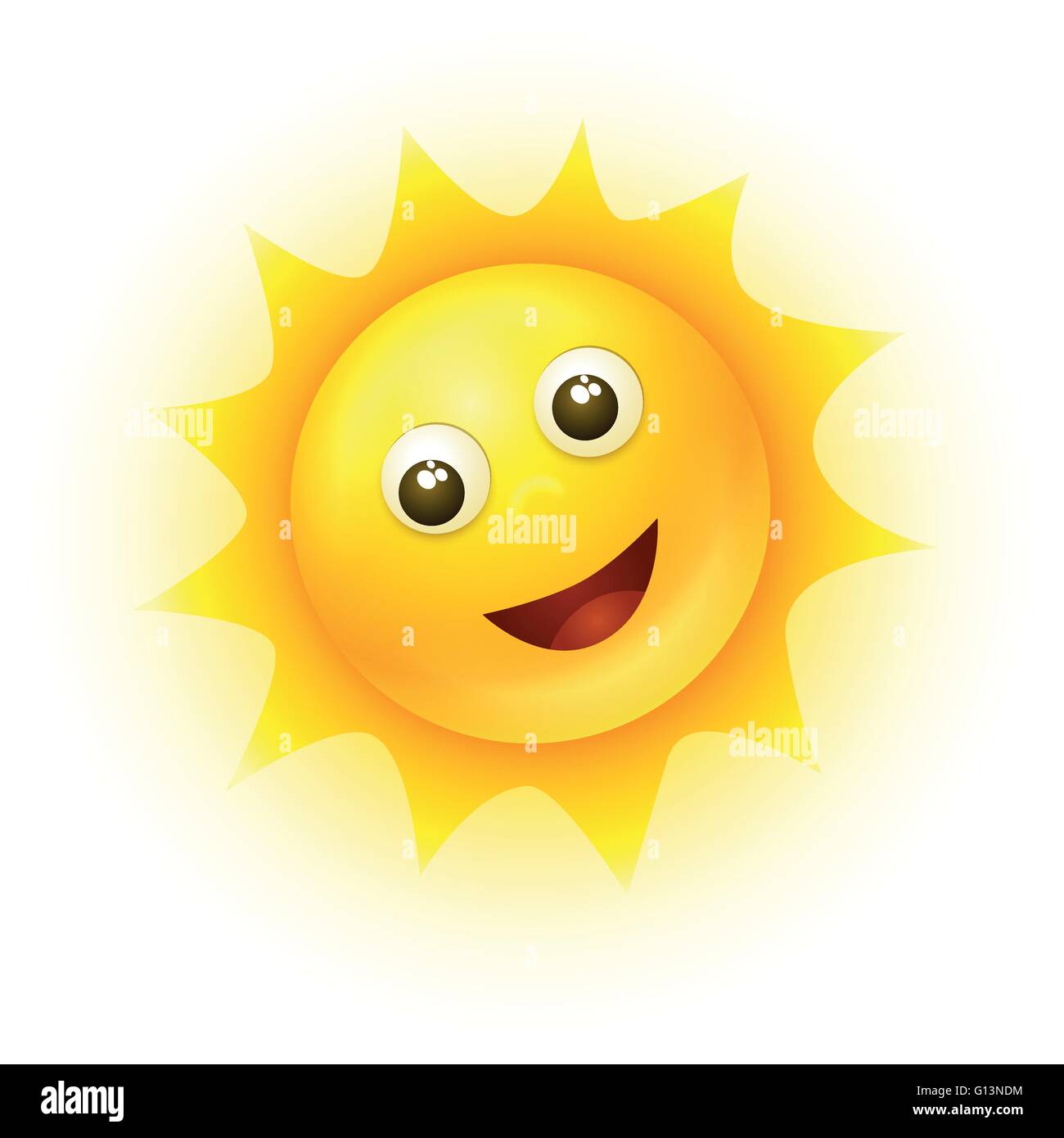 Vector illustration soleil souriant. Illustration de Vecteur