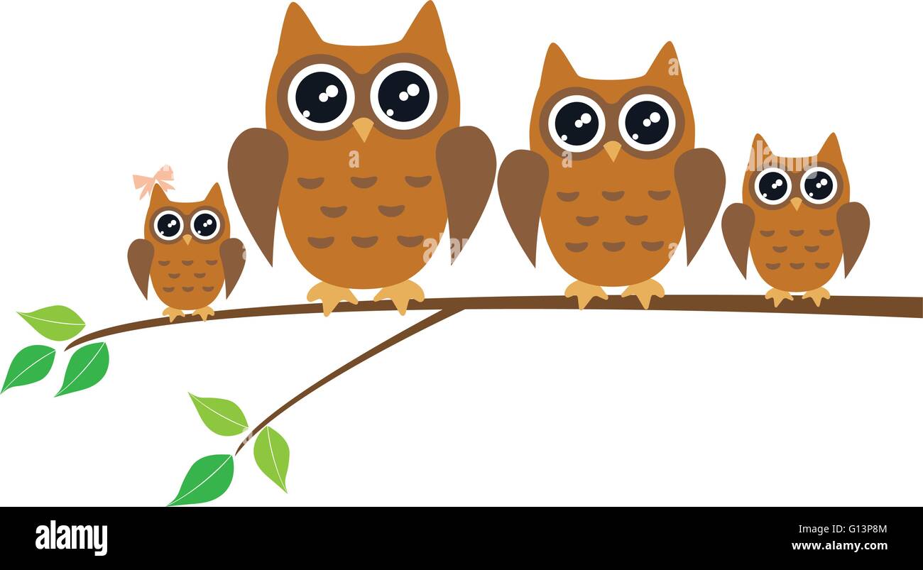 Illustration vecteur de plaisir owl birds background Illustration de Vecteur