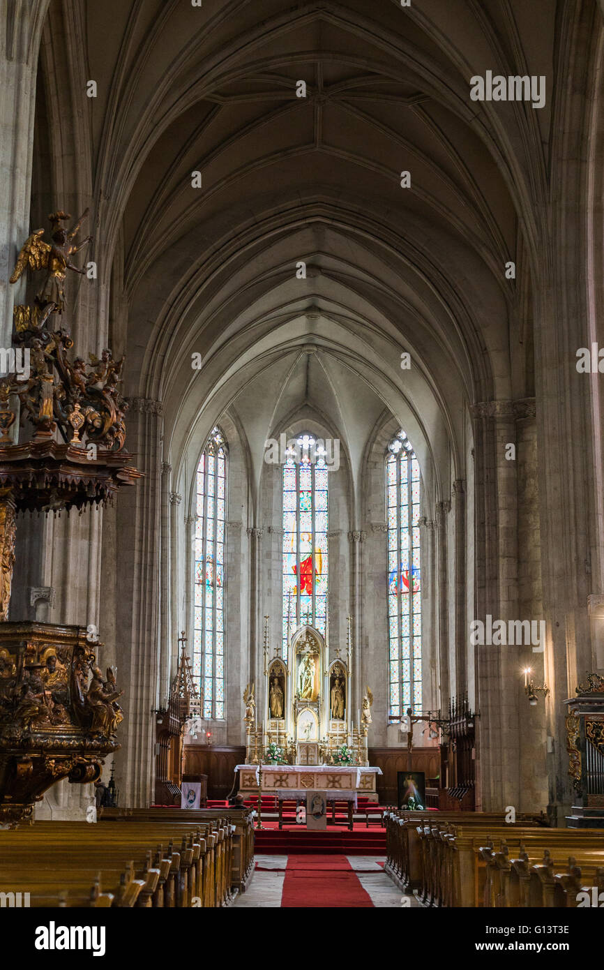 Église de Saint Michel de style gothique est une église catholique romaine à Cluj-Napoca Banque D'Images