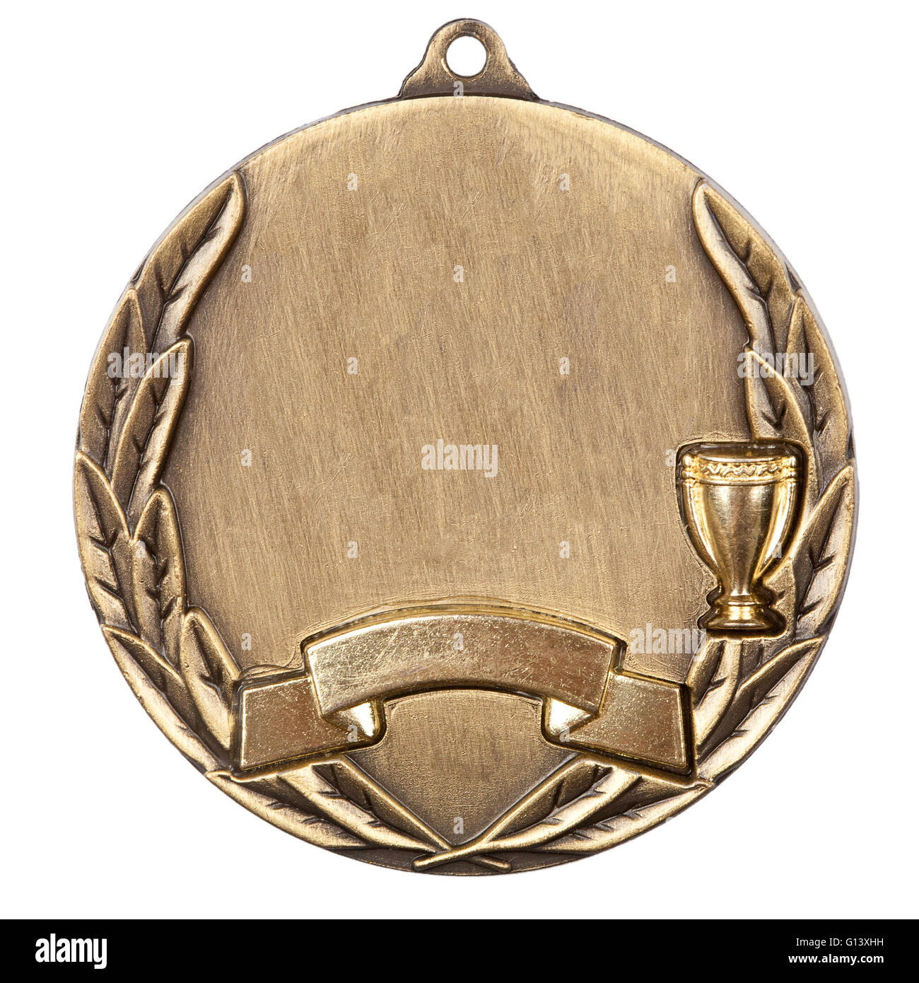 Médaille d'isolé sur fond blanc Banque D'Images