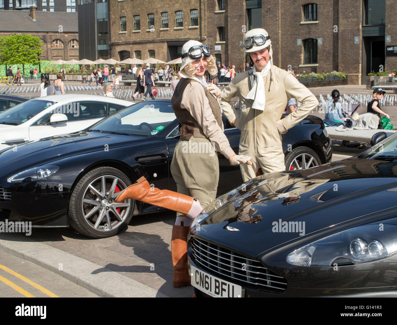 Londres, Royaume-Uni. 8 mai, 2016. Rallye automobile club Aston Martin Grenier à Sq Kings Cross Londres Royaume-Uni. 8/5/2016 : Crédit Cabanel/Alamy Live News Banque D'Images