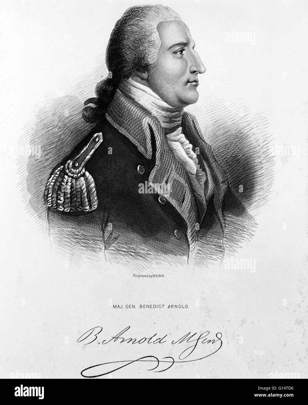 Benedict Arnold est un général de la guerre de la Révolution américaine qui ont changé de camp et rejoint les Anglais en 1779. Arnold fait plans secrets avec les Britanniques pour prendre le contrôle de West Point. Lorsque le Major John André a été capturé, il a révélé le complot pour t Banque D'Images