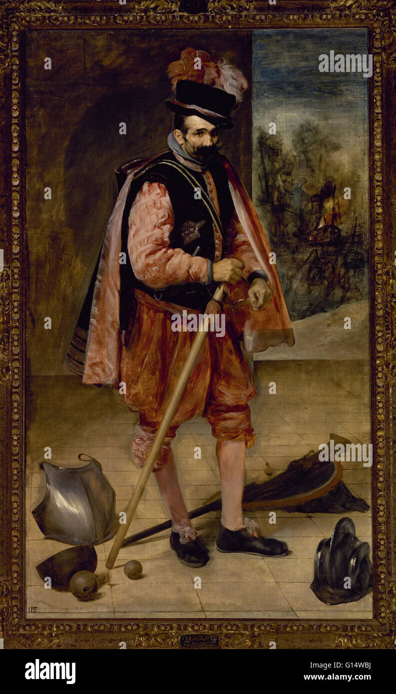 Diego Velazquez (1599-1660). Peintre espagnol. Le Bouffon don Juan de Austria, ca. 1632. Musée du Prado. Madrid. L'Espagne. Banque D'Images