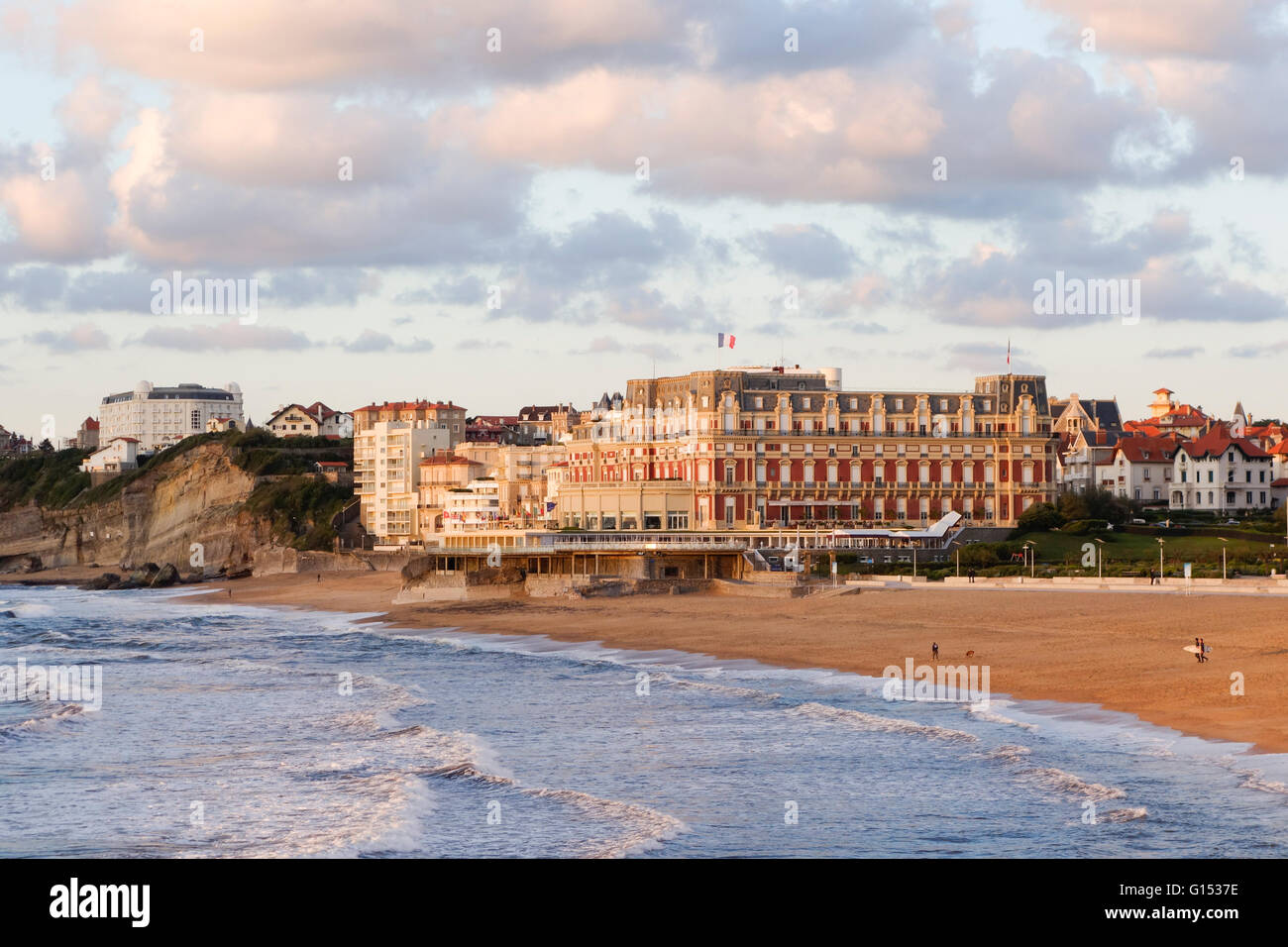 Hôtel du Palais Biarritz, Imperial Resort à côté plage. Aquitaine, Pays basque, France. Banque D'Images