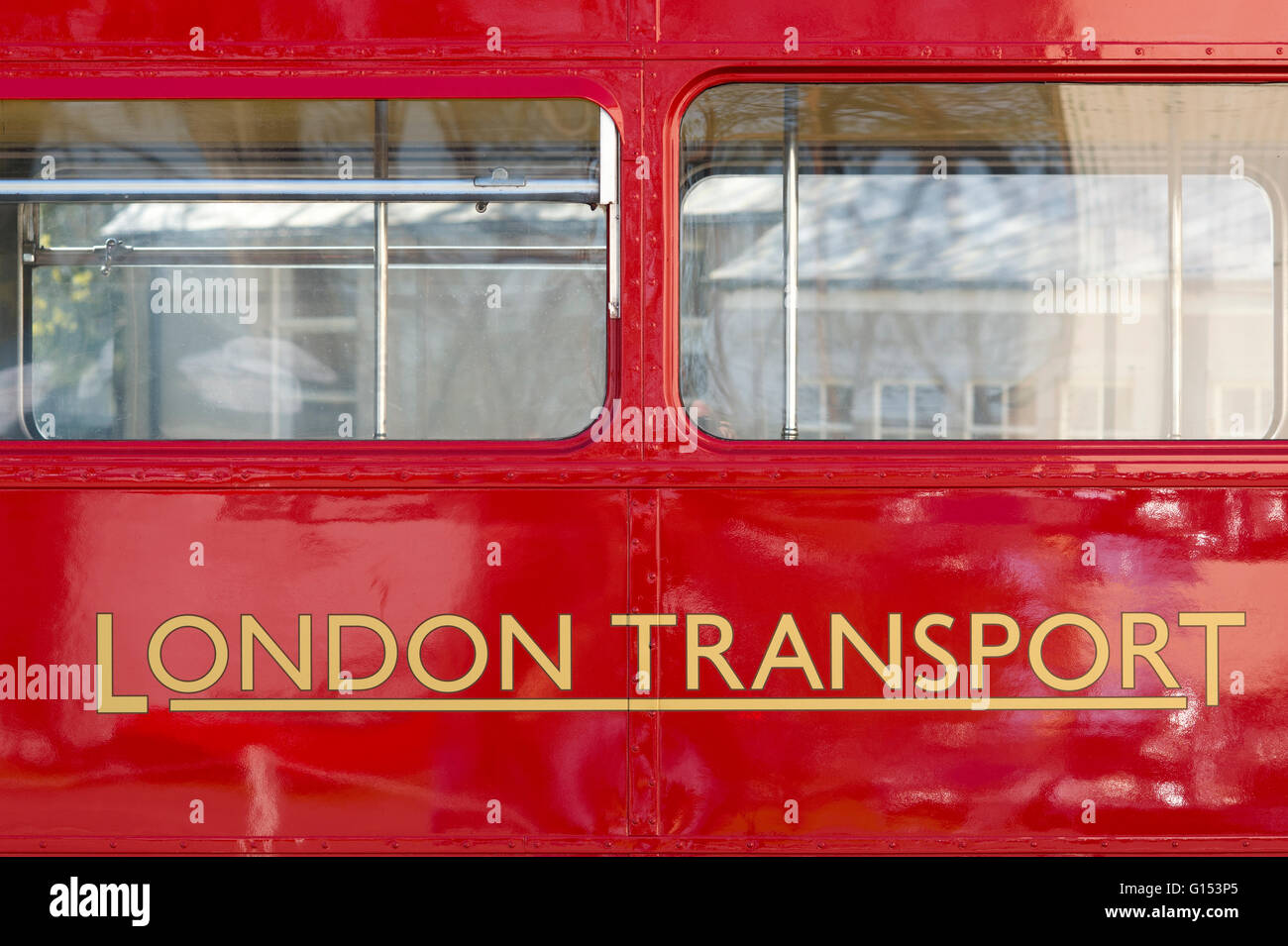 AEC Routemaster, Londres double decker bus rouge détail. Classe RCL Banque D'Images