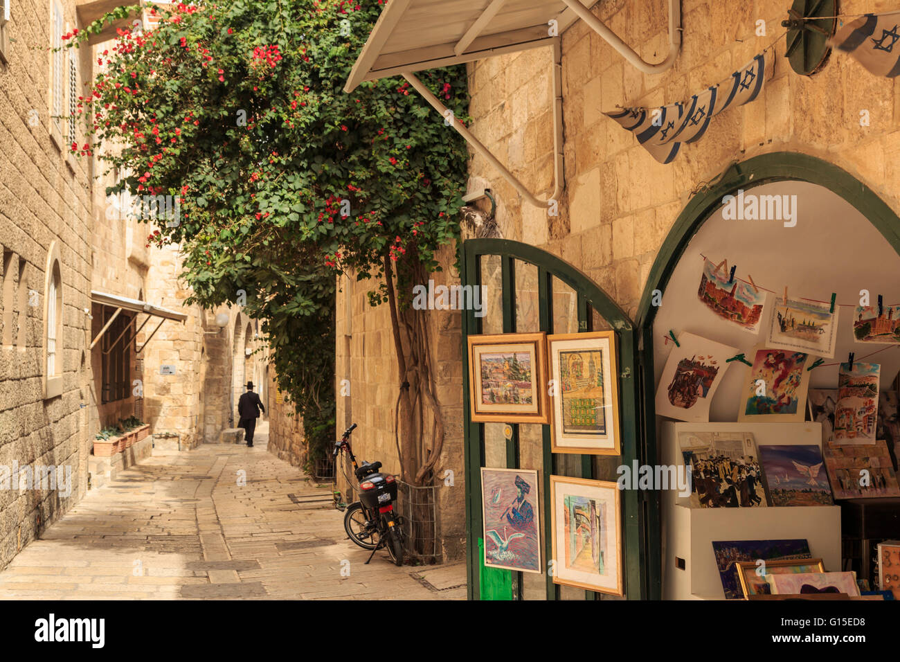 Scène de rue, vieille ville, Jérusalem, Site du patrimoine mondial de l'UNESCO, Israël, Moyen Orient Banque D'Images