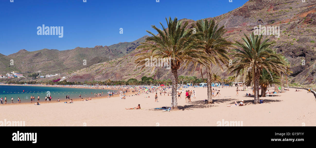 Playa de Las Teresitas, San Andres, Tenerife, Canaries, Espagne, Europe Banque D'Images