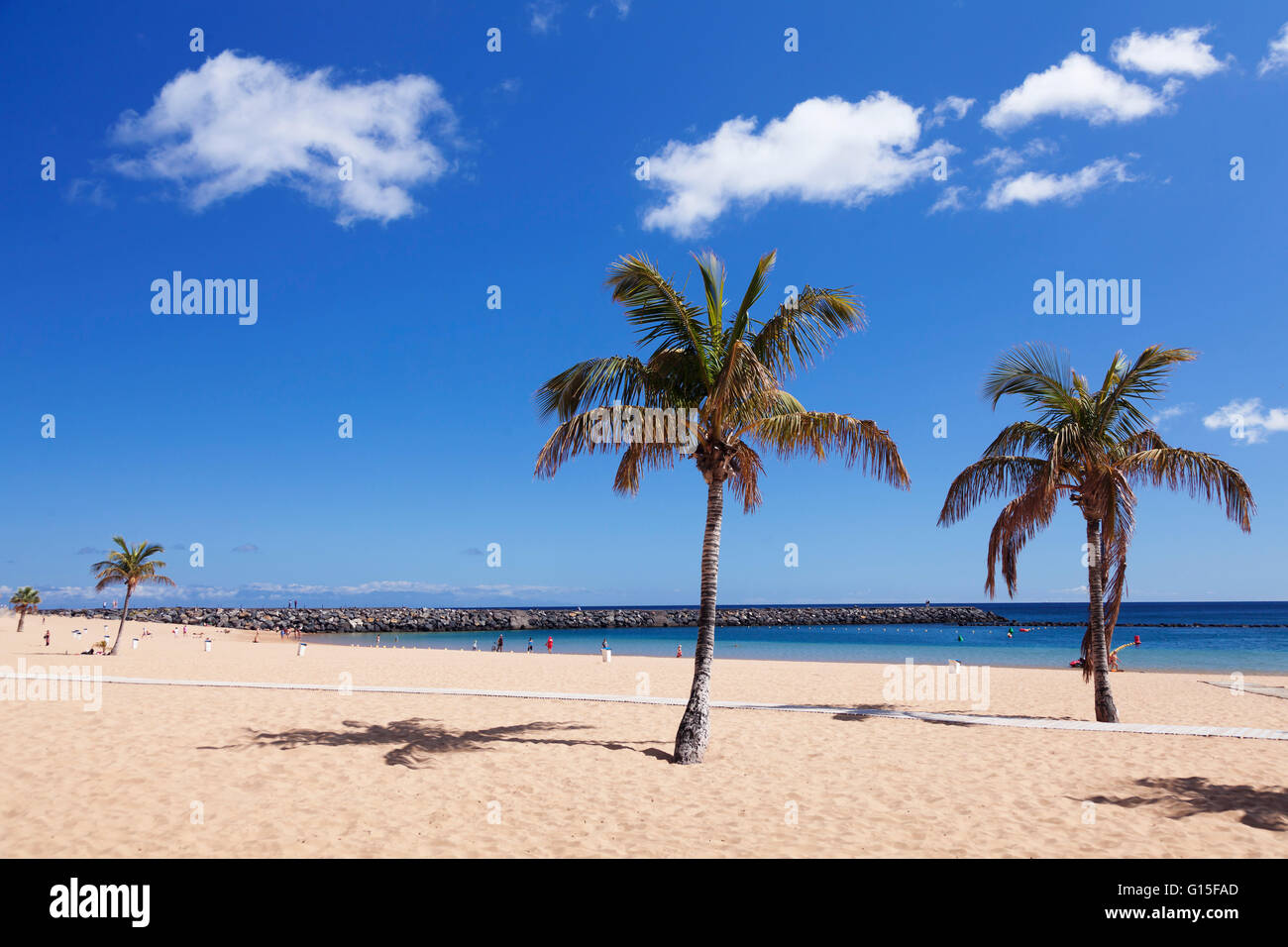 Playa de Las Teresitas, San Andres, Tenerife, Canaries, Espagne, Europe Banque D'Images