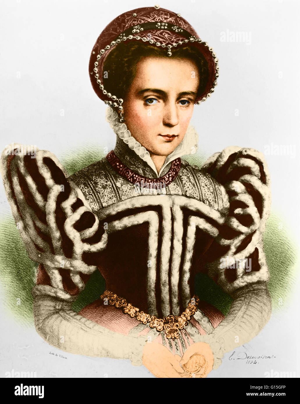 Marie I (1516-1558) était la reine de l'Angleterre et l'Irlande à partir de juillet 1553 jusqu'à sa mort. Elle était le seul enfant né de Henry VIII et de sa première femme Catherine d'Aragon. En 1553, Edward, Mary est plus jeune demi-frère, était gravement malade et parce que Banque D'Images