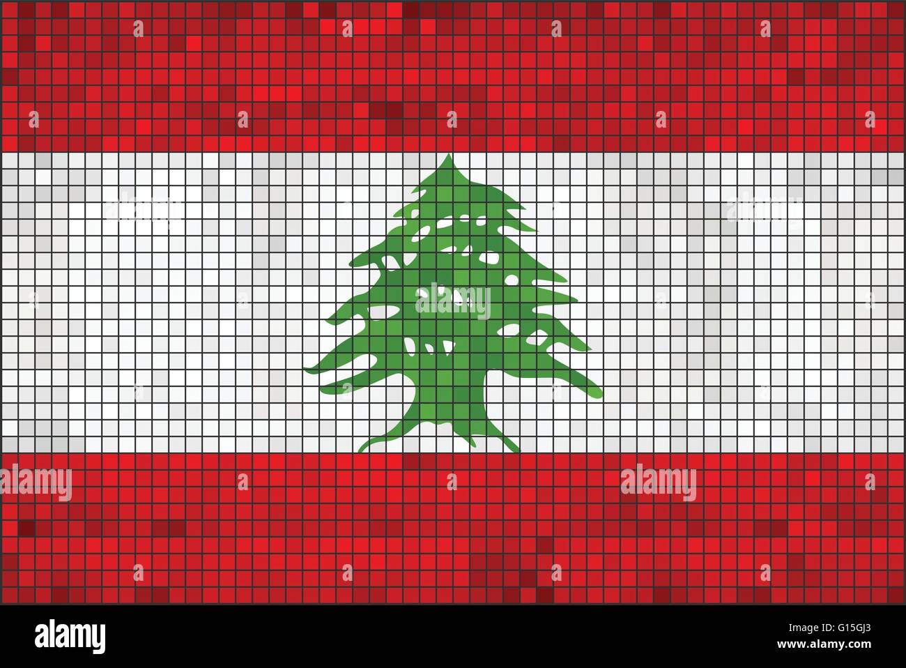 Drapeau du Liban Illustration de Vecteur