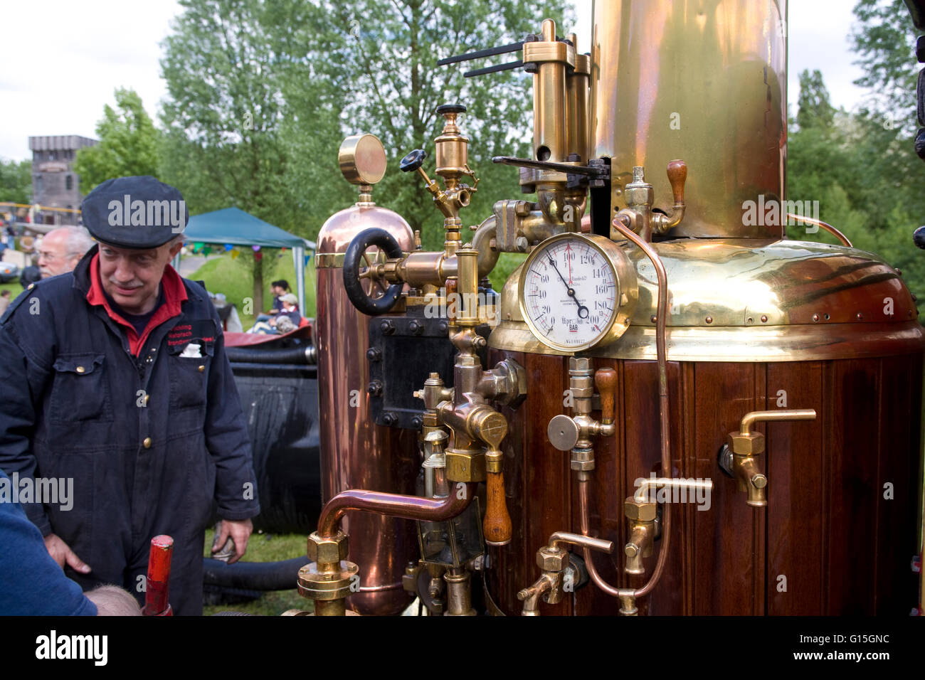 L'Europe, l'Allemagne, en Rhénanie du Nord-Westphalie, région de la Ruhr, Bochum, le plus grand festival en Allemagne pour les moteurs à vapeur, vapeur historique Banque D'Images