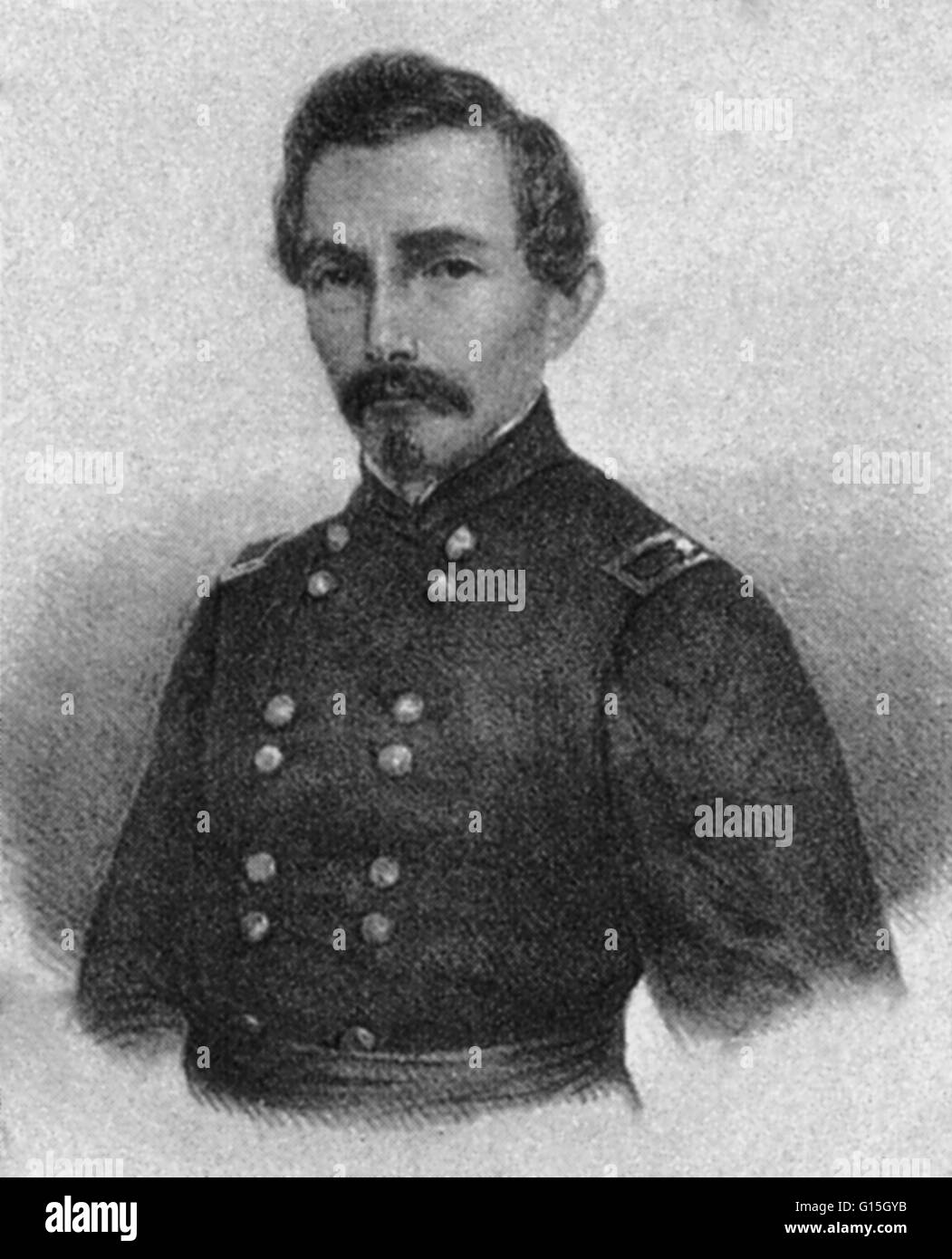 Pierre Gustave Toutant Beauregard (28 mai 1818 - 20 février 1893) est un Américain de la Louisiane, officier militaire, homme politique, inventeur, écrivain, fonctionnaire, et la première place général de l'armée des États confédérés durant la guerre civile américaine. Banque D'Images